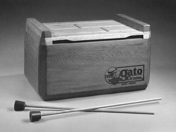 Gato drum, Invented by Hy Kloc, Wood, rubber, American 