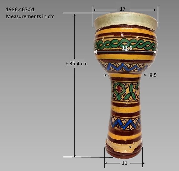 Dumbek, Clay, hide, Turkish