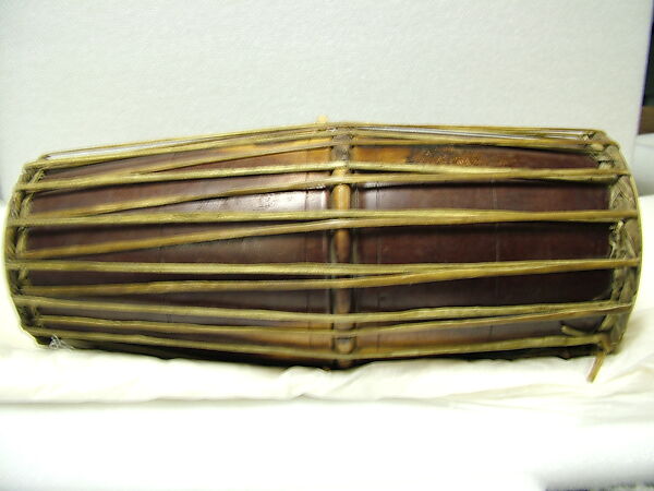 Pakhāvaj, Wood, goatskin, leather, Indian