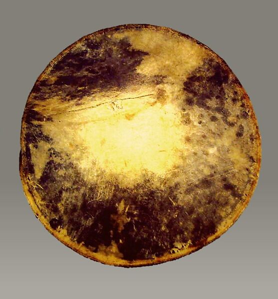 Frame Drum, Wood, hide, tacks, Native American (Northwest Coast)