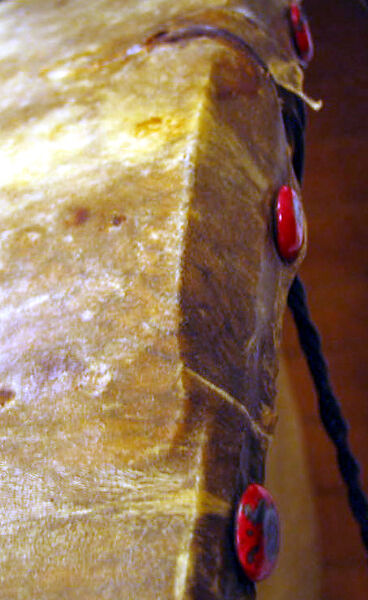 Frame Drum, Wood, hide, tacks, Native American (Northwest Coast)