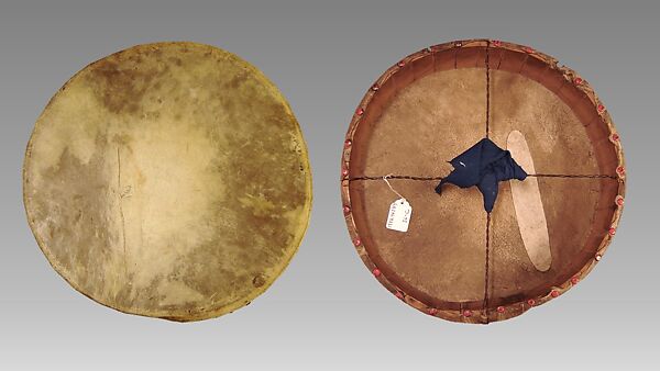 Frame Drum, Wood, hide, tacks, Native American (Northwest Coast)
