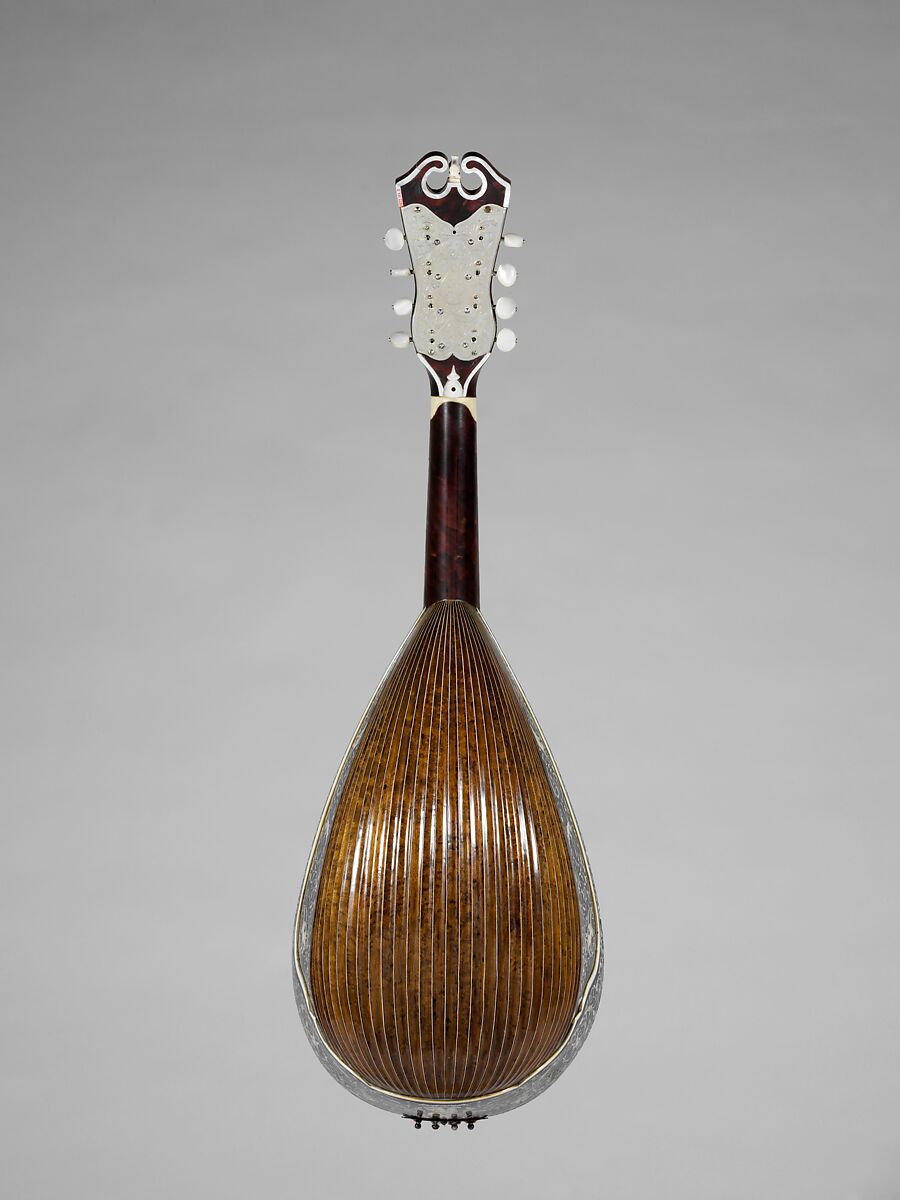 Mandolin, Angelo Mannello (American, Morcone, Italy 1858–1922 New York), Spruce, maple, tortoiseshell, ivory, mother-of-pearl, metal, American