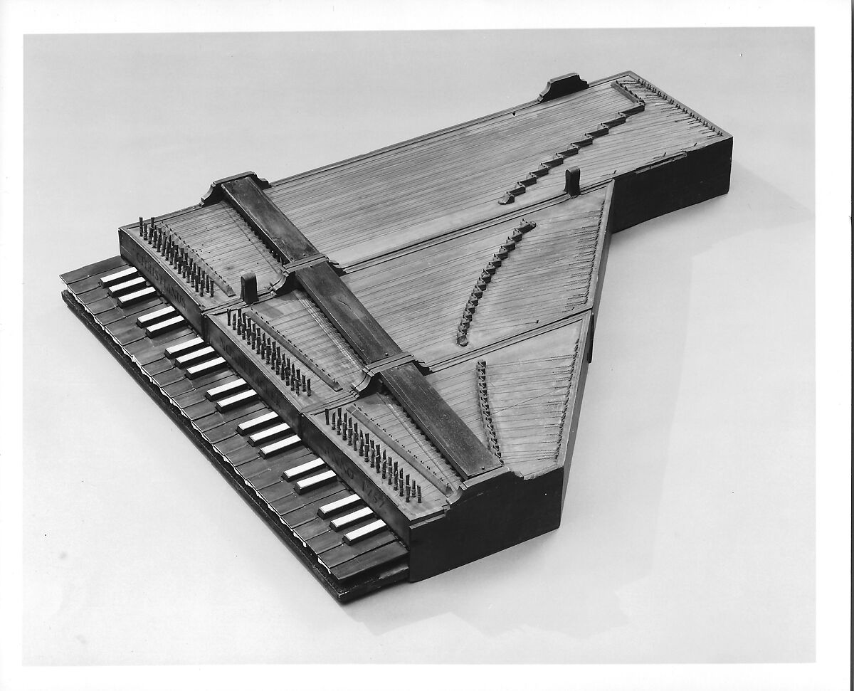 Folding Harpsichord, Christian Nonnemacker (German, active Genoa ca. 1757), Wood, various materials, Italian 