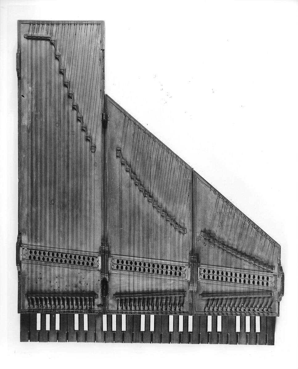 Folding Harpsichord, Christian Nonnemacker (German, active Genoa ca. 1757), Wood, various materials, Italian