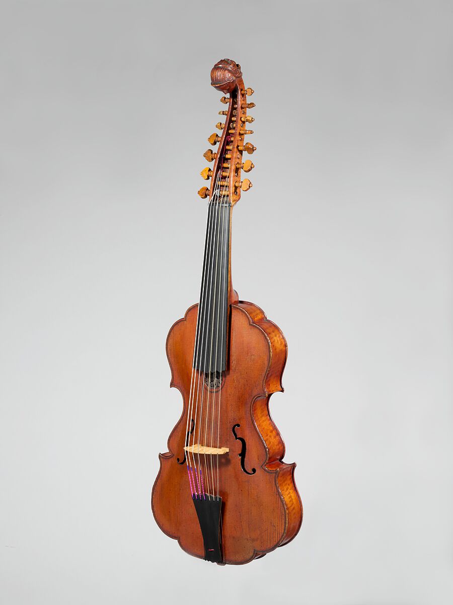 Viola d'Amore, Johannes Florenus Guidantus (Italian, Bologna 1687–1760 Bologna), Spruce, maple, ebony, Italian