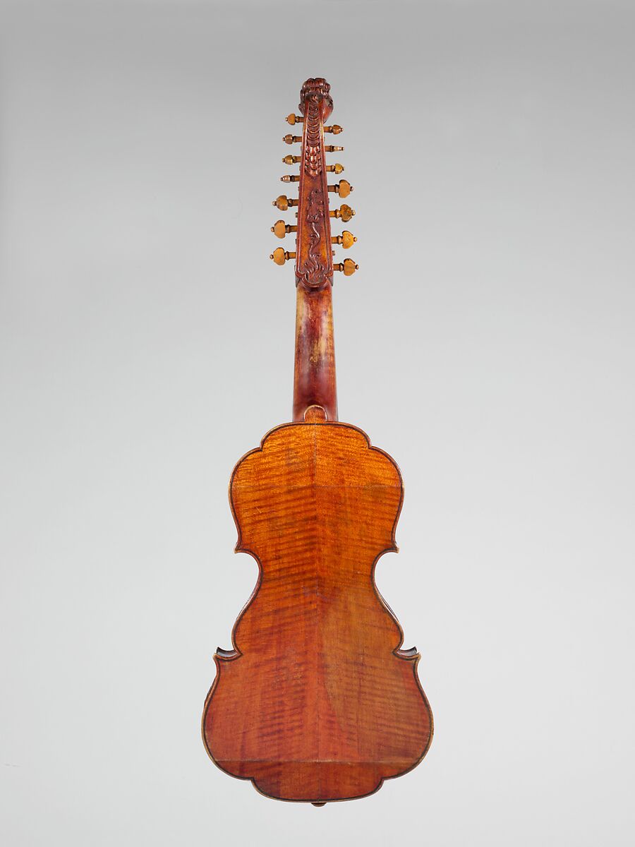 Viola d'Amore, Johannes Florenus Guidantus (Italian, Bologna 1687–1760 Bologna), Spruce, maple, ebony, Italian