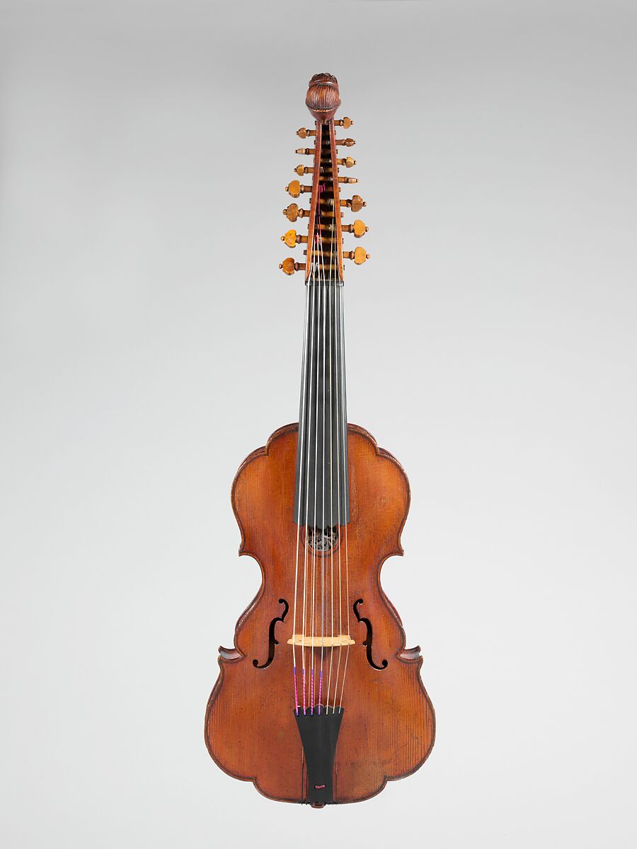Viola d'Amore, Johannes Florenus Guidantus (Italian, Bologna 1687–1760 Bologna), Spruce, maple, ebony, Italian