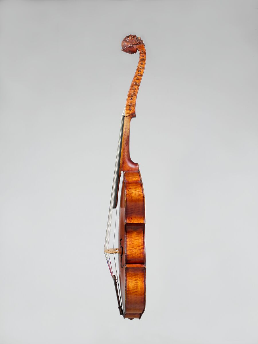Viola d'Amore, Johannes Florenus Guidantus (Italian, Bologna 1687–1760 Bologna), Spruce, maple, ebony, Italian