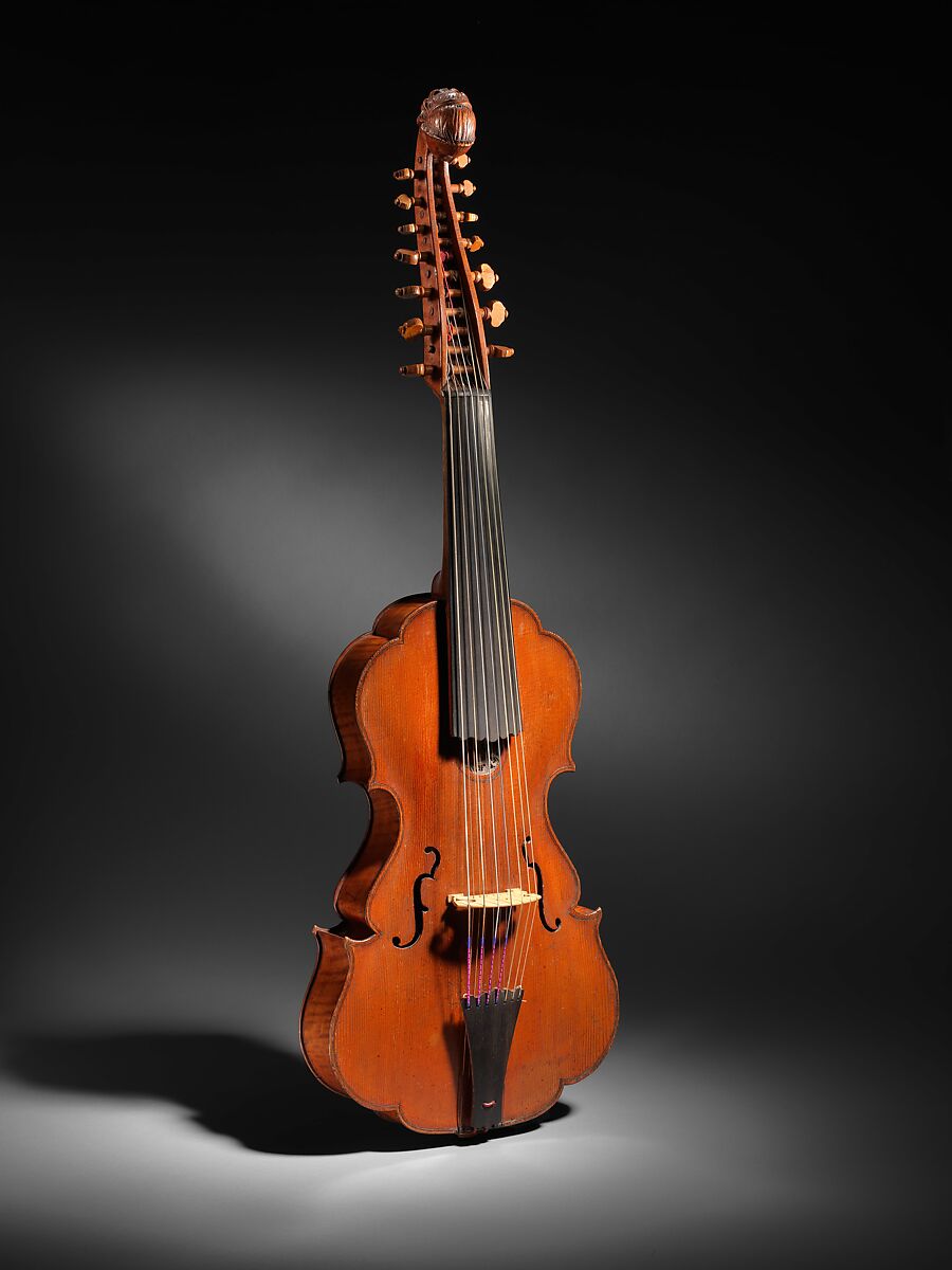 Viola d'Amore, Johannes Florenus Guidantus (Italian, Bologna 1687–1760 Bologna), Spruce, maple, ebony, Italian 