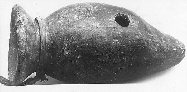 Trumpet, Clay, bark, Native American (Tucurima, possibly)