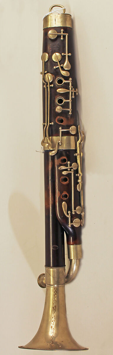 Bass Clarinet in B-flat, Giacinto Riva (Italian, active 1839–72), boxwood, ebony, nickel-silver, Italian