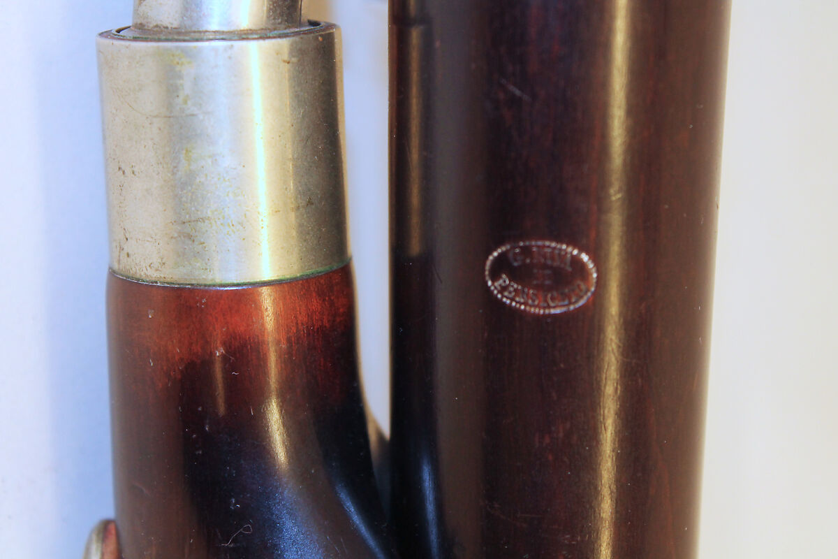 Bass Clarinet in B-flat, Giacinto Riva (Italian, active 1839–72), boxwood, ebony, nickel-silver, Italian