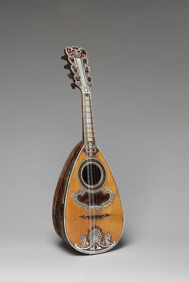 Mandolin, Antonius Vinaccia (Italian, Naples active 1754–1781 Naples), Spruce, tortoiseshell, mother-of-pearl, gold alloy, ivory, various other materials, Italian 