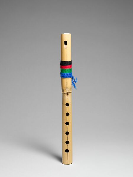 Palm Duct Flute, Reed, wool, Bolivian 