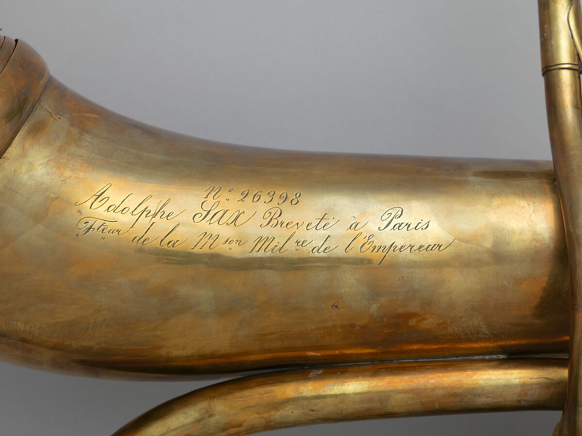 Bass saxhorn in B-flat, Adolphe (Antoine Joseph) Sax (Belgian, Dinant, Belgium 1814–1894 Paris), Brass, French