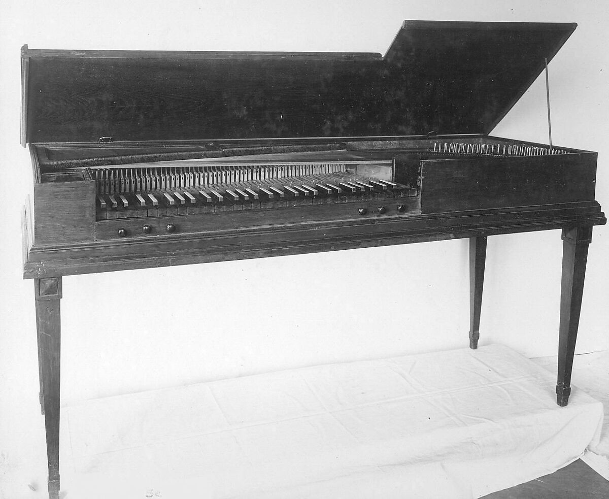 Square Piano, Johann Christoph Jaeckel and Christian Jaeckel, Oak, iron, ebony, ivory, various materials, German