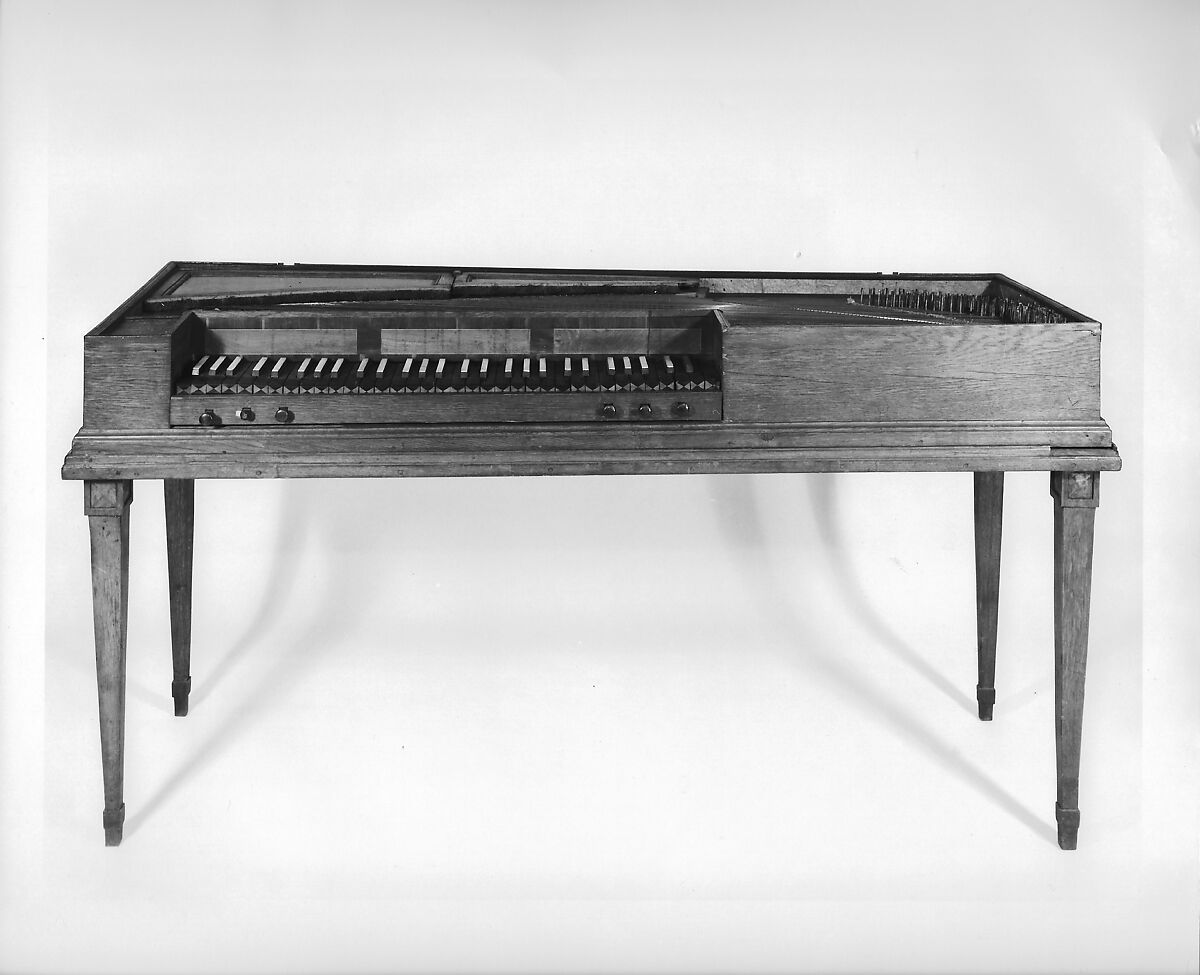 Square Piano, Johann Christoph Jaeckel and Christian Jaeckel, Oak, iron, ebony, ivory, various materials, German 