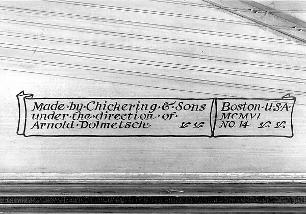 Virginal, Arnold Dolmetsch (French, born Le Mans, France 1858–1940 Haslemere, Surrey, England)  , Chickering & Sons, Wood, brass, ebony, ivory, American