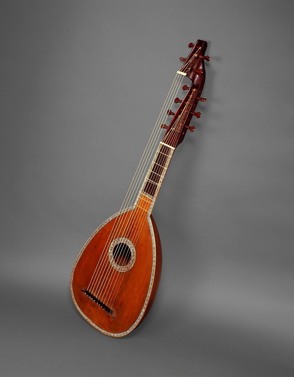 Arch Cittern, Jean Francois Tiphanon, Wood, ivory, French 