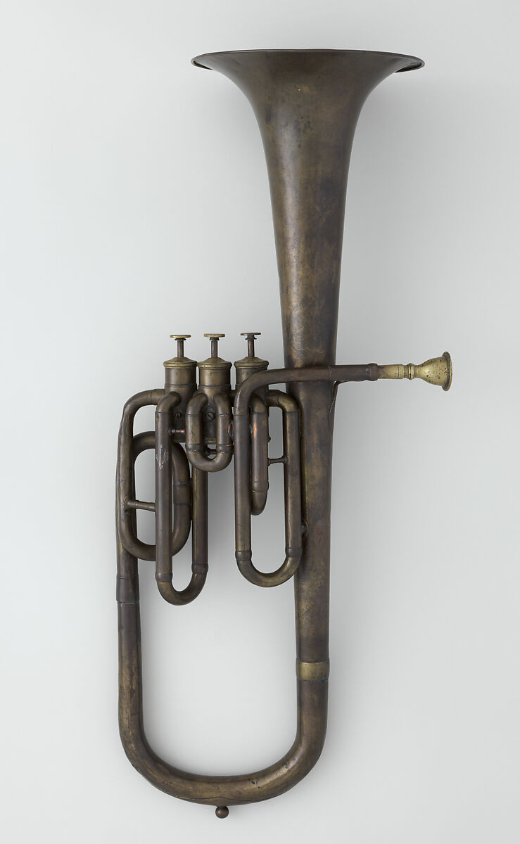 Alto Saxhorn in E-flat, Brass, nickel-silver, possibly French 