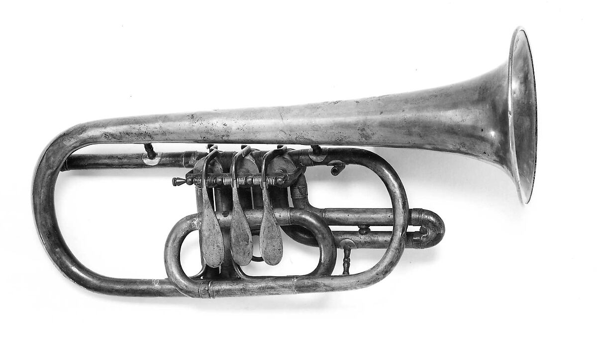 Soprano Saxhorn in B-flat, Brass, nickel-silver, possibly American