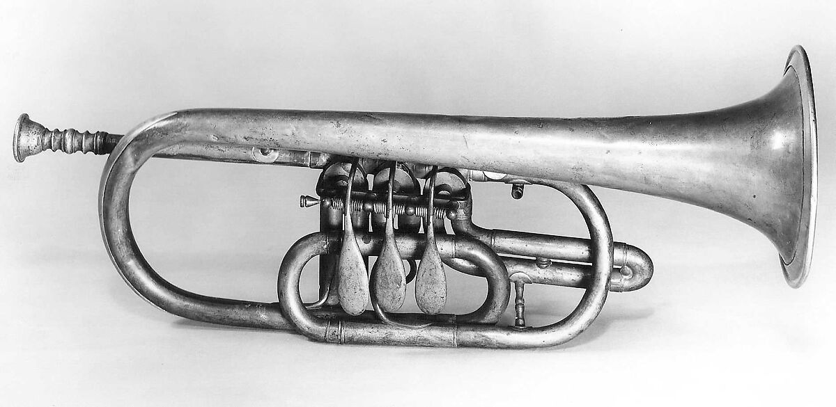 Soprano Saxhorn in B-flat, Brass, nickel-silver, possibly American 