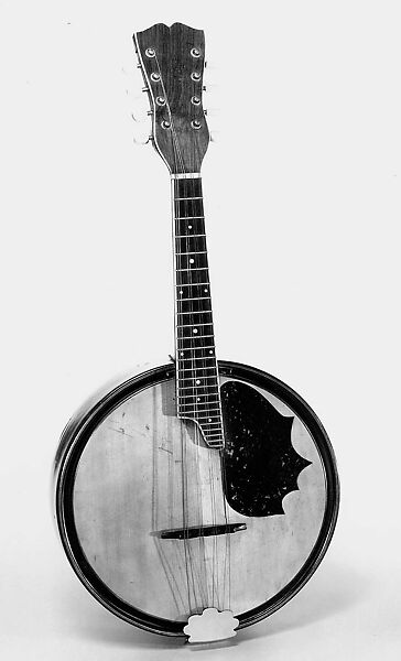 Banjo-form Mandolin called a "Bandonian", William H. De Wick, wood, various materials, American 
