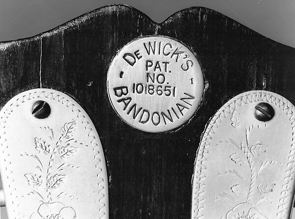 Banjo-form Mandolin called a "Bandonian", William H. De Wick, wood, various materials, American