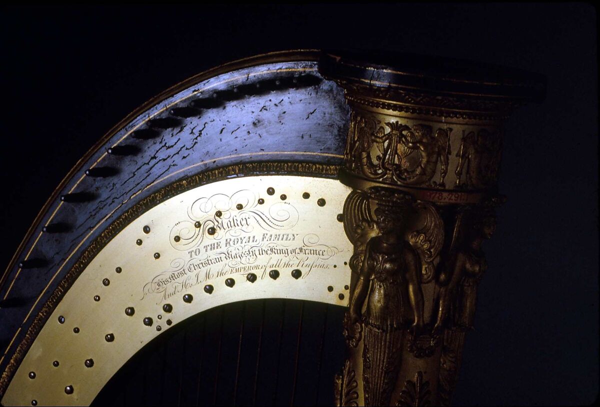 Pedal Harp, Erard Freres et Co (Paris (1788) and London (1792) until 1826), wood, various materials, British