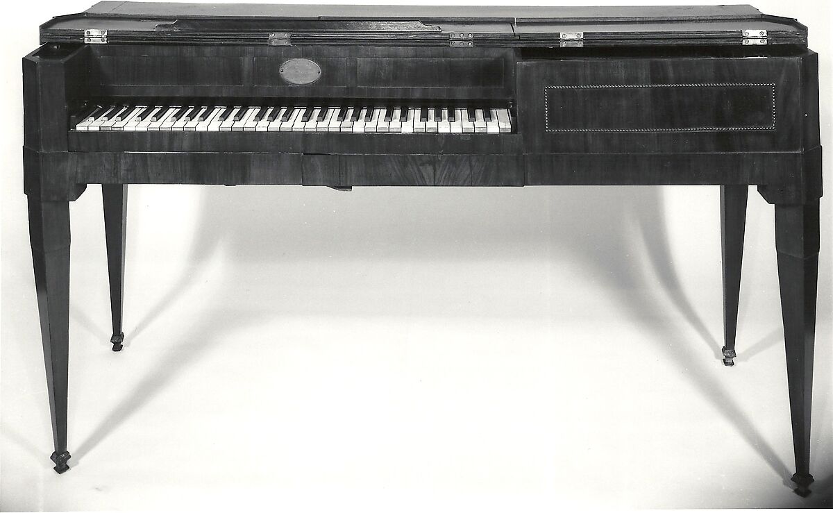 Square Piano, Johann Jacob Seydel (ca. 1758–1806), Mahogany, mahogany veneer, brass, iron, ivory, ebony, parchment, various materials, Austrian 