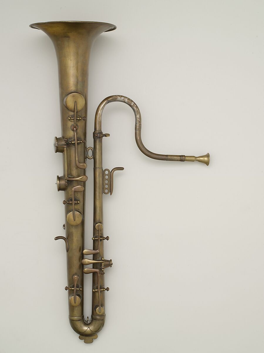 Soprano ophicleide in B-flat, Adolphe (Antoine Joseph) Sax (Belgian, Dinant, Belgium 1814–1894 Paris), Brass, French 