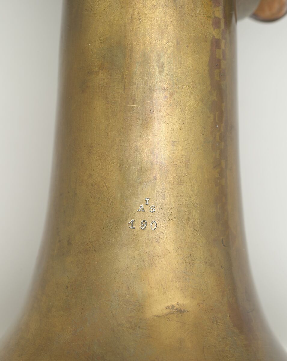 Soprano ophicleide in B-flat, Adolphe (Antoine Joseph) Sax (Belgian, Dinant, Belgium 1814–1894 Paris), Brass, French