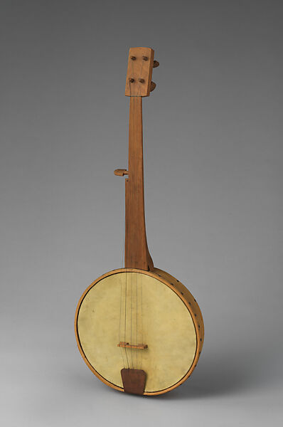 Banjo, Wood, goatskin, American