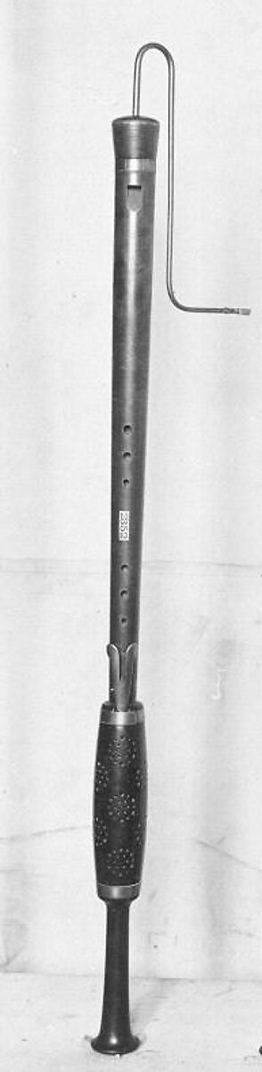 Great Bass Recorder in D, Wood, brass, possibly French 
