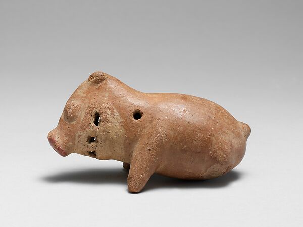 Pottery Rattle, Clay, Pre-Columbian 