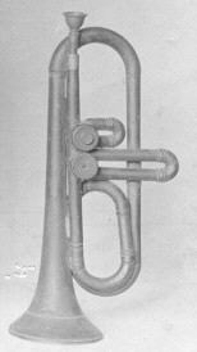 Soprano Saxhorn in B-flat, Wood, metal, possibly German 