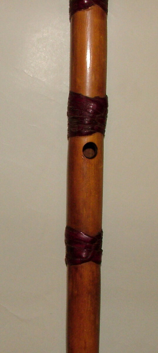 Ney, reed, metal, hide, Iranian (Persian)