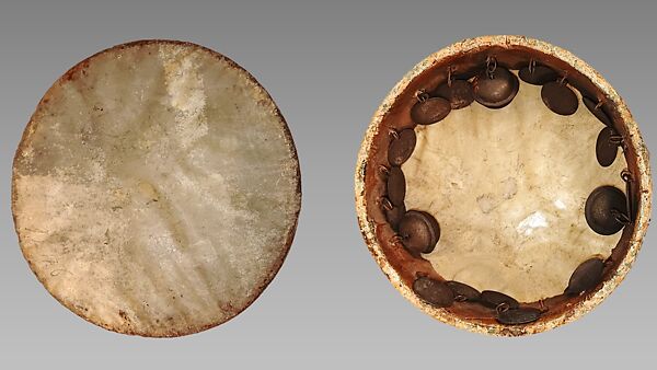 Daira, wood, hide, metal, foil, Iranian (Persian)