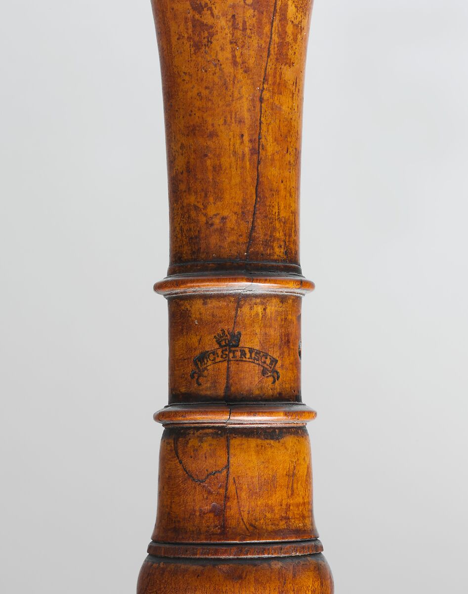 Oboe da caccia in F, H. C. Strisce (C. Strisch?), wood, leather, brass, German or Polish