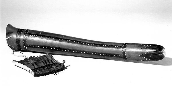 Mbira, Wood, metal, gourd, beads, South African