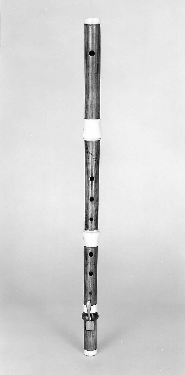 Transverse Flute in D, D. Bertani, Wood, ivory, brass, Italian 