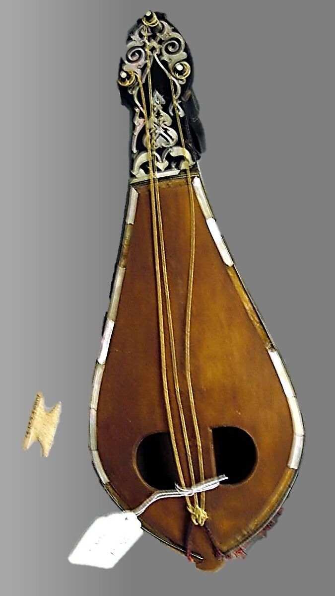 Kemençe, probably Baron Baronak (Armenian, 1834?–1900), wood, pearl, tortoise shell, Turkish 