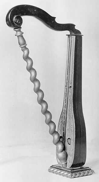 Portable Harp, P. Mantzi (or Mantz), Wood, probably German 