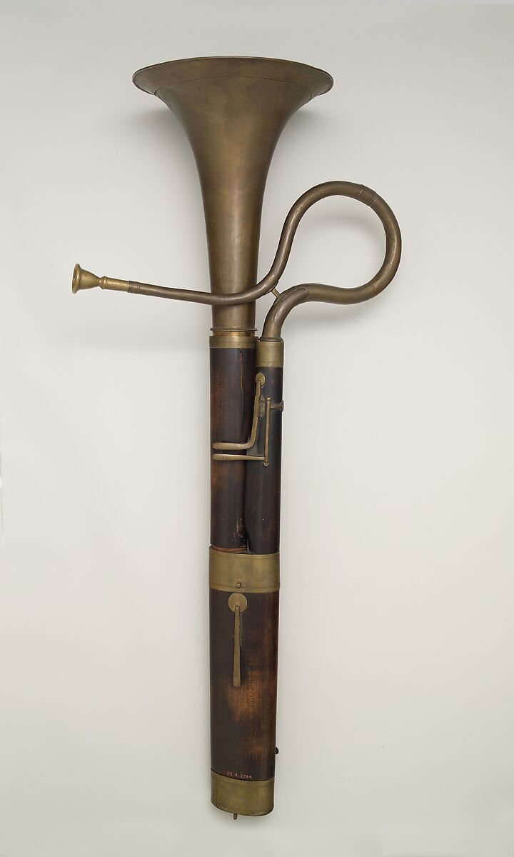 "Russian Bassoon" (Bass Horn), wood, brass, probably French