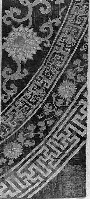 Velvet Panel, Cut and voided silk velvet, China 