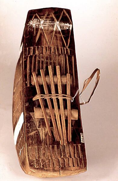 Sanze, Wood, metal, pigment, Gabonese