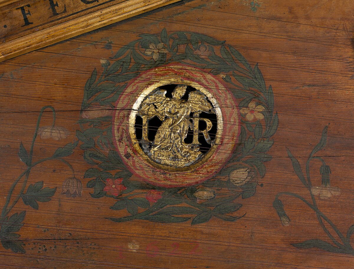 Muselar Virginal, Joannes (Jan) Ruckers (Flemish, Antwerp 1578–1642 Antwerp), Wood, paint, bone, metal, beech, leather, Flemish