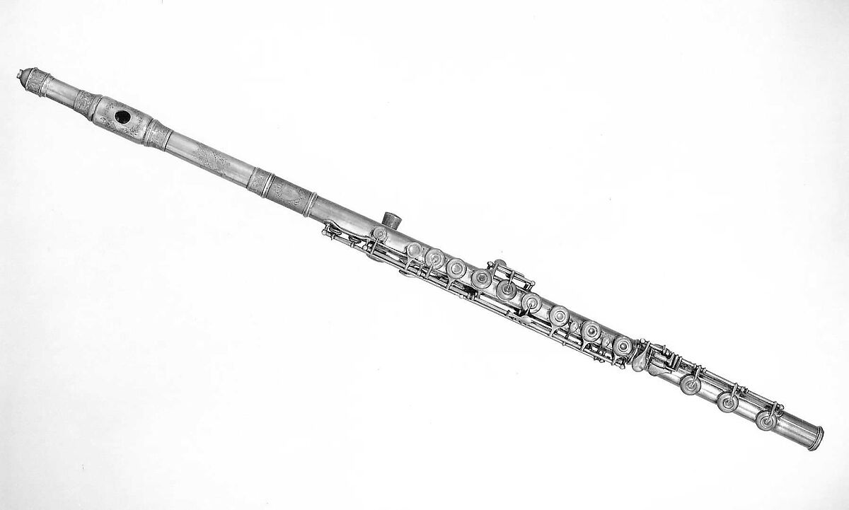 Flute, Alfred G. Badger (American, Connecticut 1814/15–1892 Brooklyn, New York), Silver, American