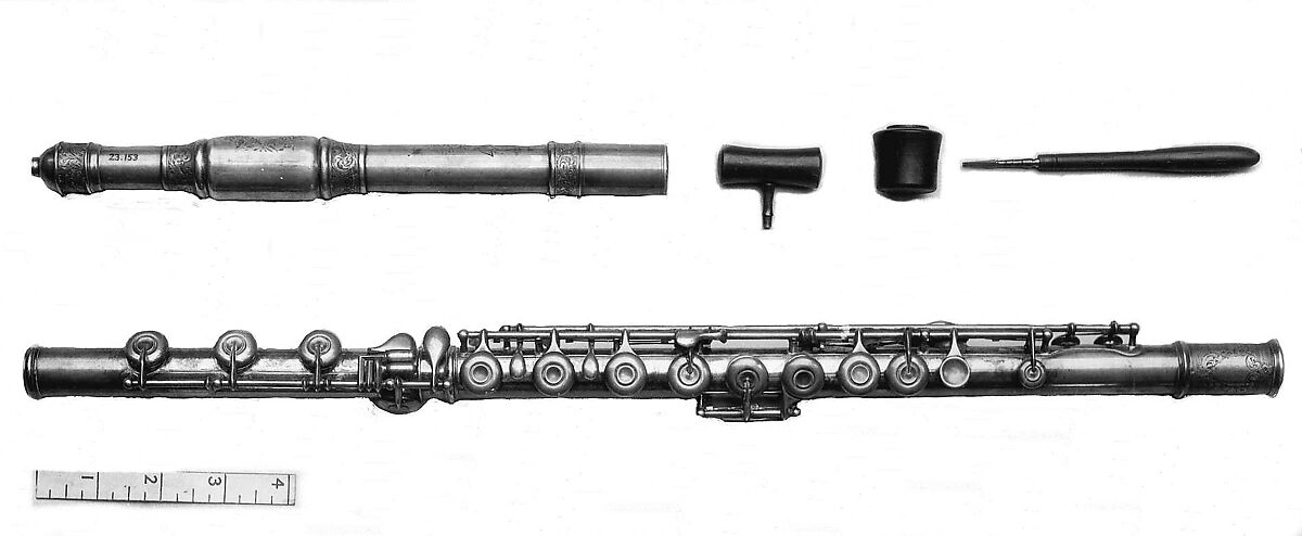 Flute, Alfred G. Badger (American, Connecticut 1814/15–1892 Brooklyn, New York), Silver, American